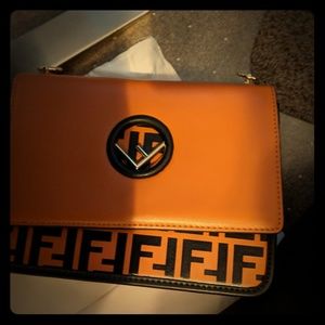 Leather Brown Purse Shoulder or Crossbody Bag